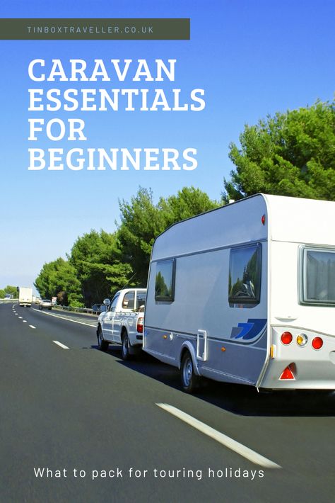 Just bought a caravan? I've got a no non-sense, printable checklist of caravan equipment you really need for your touring holidays #caravan #packing #list #travel #touring #tourer #mobilehome #camping #caravanning #travelblog #RV #TinBoxTraveller Caravan Packing List, Caravan Essentials, Holiday Essentials List, Caravan Uk, Caravan Hacks, Small Caravans, Printable Packing List, Camping For Beginners, Camping Packing List