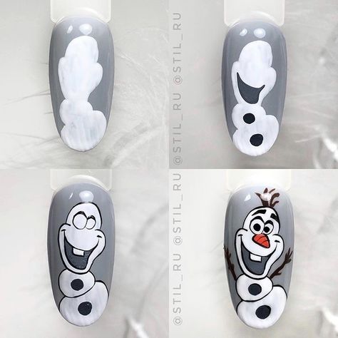 Holiday Winter Nails, Winter Nails 2023, Nail Ideas Acrylic, Nails 2023 Trends, Cartoon Nail Art, Winter Nail Ideas, Snowman Nails, Mickey Nails, Xmas Nail Art