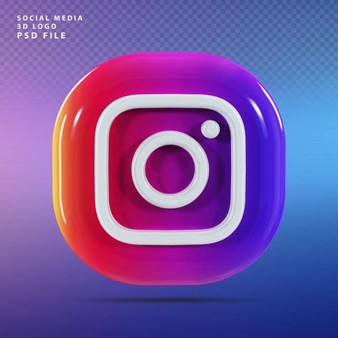 Instagram logo 3d render luxury | Premium Psd #Freepik #psd #banner Instagram Like Logo 3d, Logo 3d Effect, Instagram Logo Art, Instagram Logo Icons, Logo Design Instagram, Insta Logo, Instagram Logo Design, New Instagram Logo, Logo Instagram