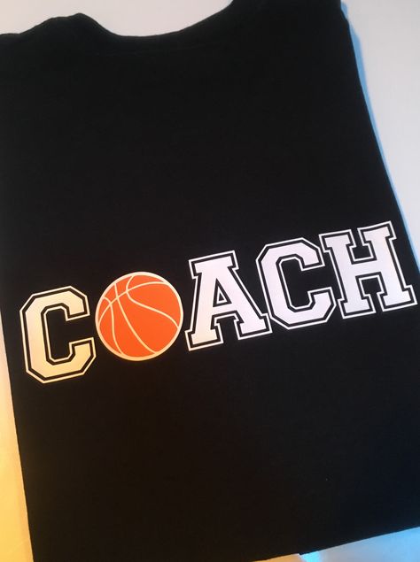 Coaching Shirts Ideas, Basketball Dad Shirts, Basketball Coach Shirt, Basketball Coach Shirts Ideas, Basketball Coach Outfit Women, Coach Tshirt Ideas, Basketball Theme Gifts, Basketball Logo Design, Basketball Coach Gifts