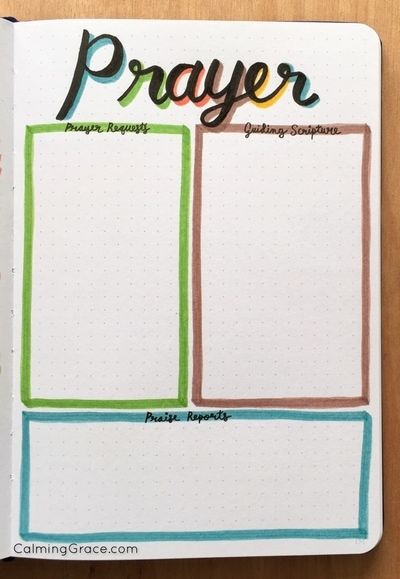 Do you want to use your Bullet Journal to grow your prayer life and go deeper in your walk with God? Check out these 9 inspiring ideas for prayer pages, prayer lists, prayer requests and more that you can create in your Bullet Journal today. #BulletJournal #PrayerJournal #Prayer Bible Bullet Journaling, Prayer Journal Template, Scripture Lettering, Letters To God, Bullet Journal Lists, Sunday Prayer, Christian Journaling, Prayer List, Womens Bible Study