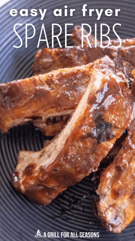 Pork Spare Ribs Air Fryer, Fried Ribs Air Fryer, Air Fryer Boneless Spare Ribs, Pork Short Ribs In Air Fryer, Air Fry Ribs Recipe, Air Fryer Spare Ribs Recipe, Air Fry Pork Ribs, Airfryer Pork Ribs, Spareribs In Airfryer