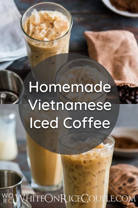 Vietnamese Iced Coffee Recipe or Iced Vietnamese Coffee @whiteonrice Vietnamese Coffee Recipe, Vietnamese Iced Coffee Recipe, Iced Coffee Recipe, Vietnamese Iced Coffee, Easy Coffee Recipes, Vietnamese Coffee, Easy Asian Recipes, Fruit Juices, Alcoholic Drink