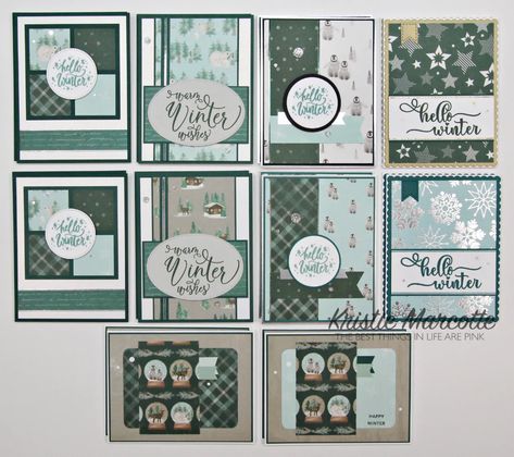 Using Paper Scraps, Making Christmas Cards, Kristie Marcotte, One Sheet Wonders, One Sheet Wonder, Honey Bee Stamps, Paper Scraps, Happy Winter, Christmas Card Crafts