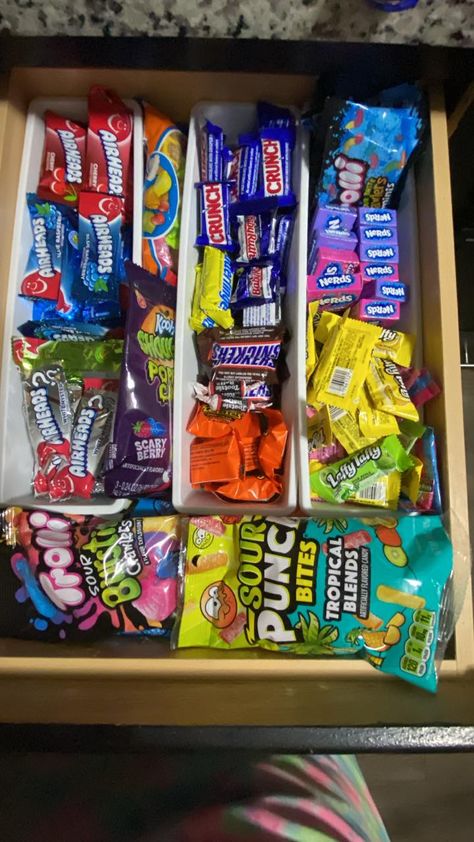 My son had nerve enough to ask about going trick or treating! FOR WHAT?!?! This is his snack drawer!!! 🤣🤣🤣 Fridge Snack Drawer, Snack Drawer Ideas, Snack Drawer In Bedroom, Lunchbox Meals, Snack Stash, Snack Bin, Snack Drawer, Drawer Ideas, Snack Station