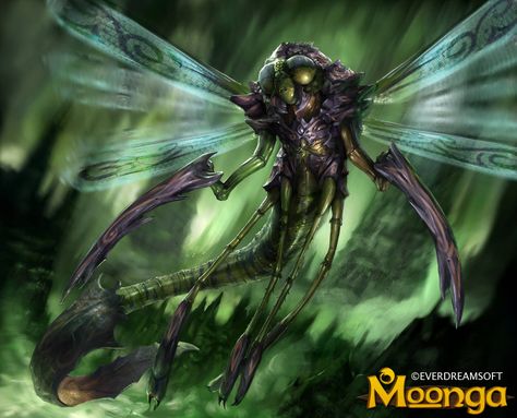 Dnd Insect, Giant Dragonfly, Pathfinder Rpg, Fiction Idea, Kaiju Monsters, Forest Creatures, Inspiration Images, Fantasy Rpg, Monster Art