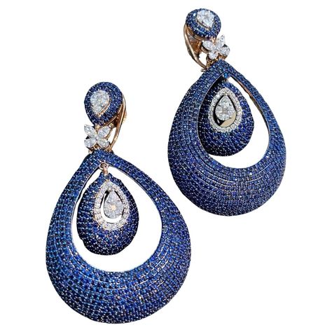 Blue sapphire earrings