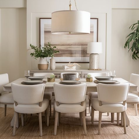 15 Modern Dining Room Ideas to Transform Your Space Mcgee Dining Room, Studio Mcgee Dining Room, Transitional Dining Room Inspiration, Studio Mcgee Dining, Modern Farmhouse Kitchen Table, Organic Transitional, Beige Dining Room, Modern Dining Room Ideas, Home Dining Table