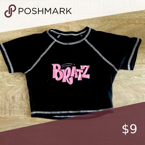 Bratz Crop Top Bratz Crop Top, Baggy T-shirt, Bratz Doll, Crop Top Shirts, 16th Birthday, Crop Tshirt, Vision Board, Crop Top, Crop Tops