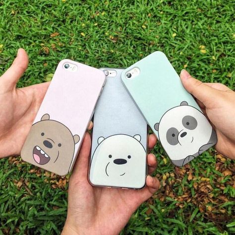 Bff Phone Cases, Friends Phone Case, Phone Case Diy Paint, Diy Phone Case Design, Decoden Phone Case, American Girl Doll Crafts, Girly Phone Cases, Diy Mobile, We Bear