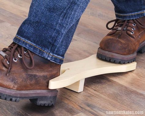 DIY Boot Jack (Wooden Shoe Remover Plans) | Saws on Skates® Boot Jack Pattern, Boot Jack, Wooden Shoe, Wooden Shoes, Free Plans, Woodworking Plans Free, Your Shoes, Saws, Wooden Diy