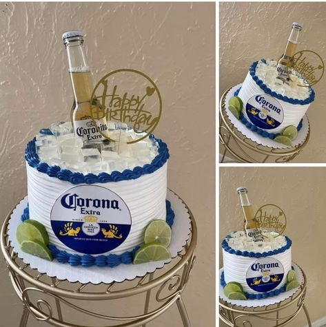 Corona Cake Beer, Beer Themed Cake, Deadpool Cake, Beer Party Theme, Birthday Beer Cake, Dad Birthday Cakes, Beer Cake, Funny Birthday Cakes, Mens Birthday Party