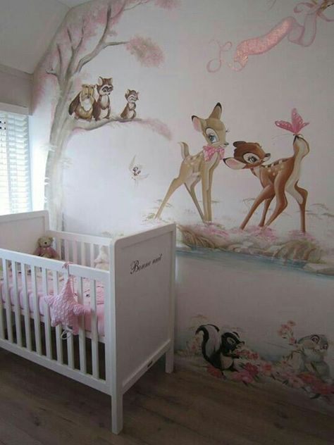 Bambi Nursery, Disney Baby Rooms, Baby Room Boy, Baby Room Themes, Disney Nursery, Girl Nursery Room, Baby Room Inspiration, Baby Rooms