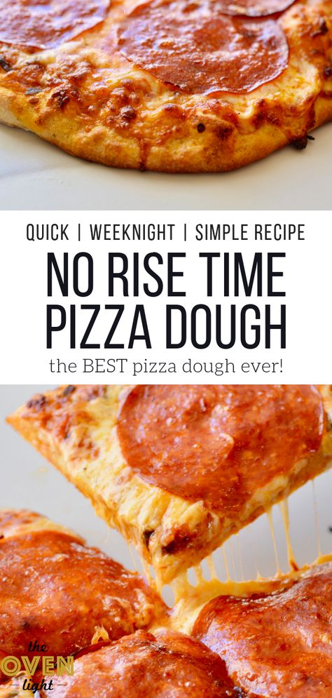 No Rise Pizza Dough, Pizza Dough Recipe Quick, Quick Pizza Dough, Breakfast Bakes, Perfect Pizza Dough, Quick Pizza, Pizza Dough Recipe Easy, Best Pizza Dough, Easy Pizza Dough