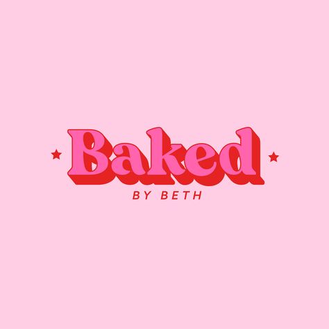 Funky Logo, Pink Logo Design, Best Logo Maker, Digital Logo, Baking Logo, 귀여운 음식 그림, Bakery Branding, Cake Logo Design, Boho Logo