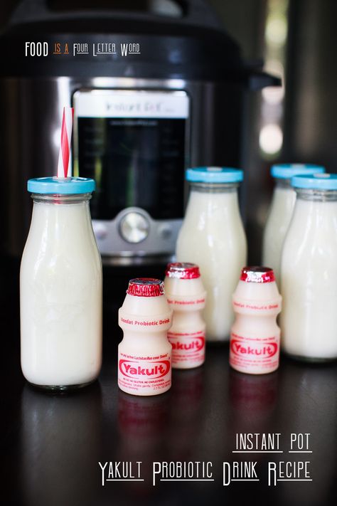 Instant Pot Yakult Probiotic Drink Recipe – FOOD is Four Letter Word Strawberry Yogurt Recipes, Vegan Yogurt Recipe, Mango Yogurt Smoothie, Strawberry Yogurt Smoothie, Frozen Yogurt Pops, Sous Vide Egg Bites, Mango Lassi Recipes, Drinkable Yogurt, Yogurt Drink