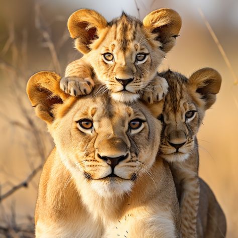 I Love Lion - 🥰🥰🥰 Lion Astethic, Lion With Cubs, Baby Lion Cubs, Lioness And Cubs, Lion Cubs, Female Lion, Lion Family, Cutee Animals, Lion Photography