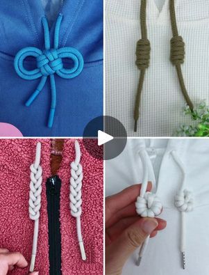 Hoodie Lace Knot, How To Tie Hoodie Strings, Ways To Tie Hoodie Strings, How To Tie Laces, Come Intrecciare, Lace Hoodie, Knots Tutorial, A Pencil, Shoe Lace