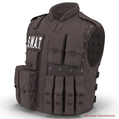 SWAT Vest 3d model http://www.turbosquid.com/3d-models/3d-swat-vest/910413?referral=3d_molier-International Swat Team Costume, Swat Vest, Post Apocalyptic Fashion, Swat Team, Apocalyptic Fashion, Diy Business Cards, Real Model, 3ds Max Models, Medieval Armor