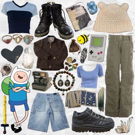 #moodboard #adventuretime #fairycore #finn #aesthetic Finn The Human Outfits, Finn Adventure Time Aesthetic, Finn The Human Aesthetic, Adventure Outfit Aesthetic, Adventure Time Outfits Style, Adventure Time Inspired Outfits, Adventure Time Fashion, Adventure Aesthetic Outfit, Finn The Human Cosplay