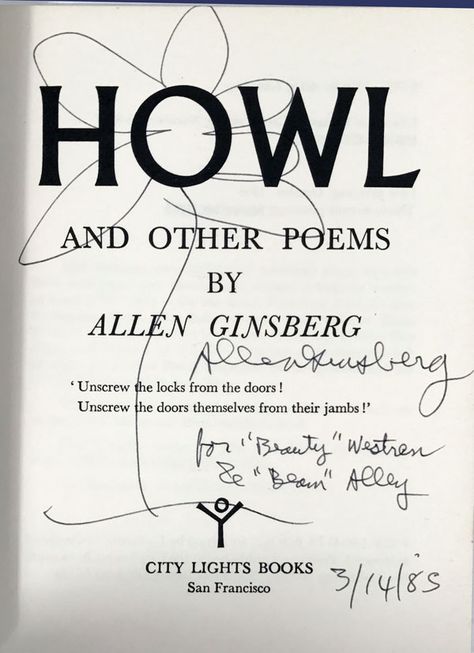 Howl Allen Ginsberg, Allen Ginsberg Poetry, Howl And Other Poems, Allen Ginsberg Howl, Kill Your Darlings, Allen Ginsberg, Beat Generation, Blackout Poetry, Cool Books