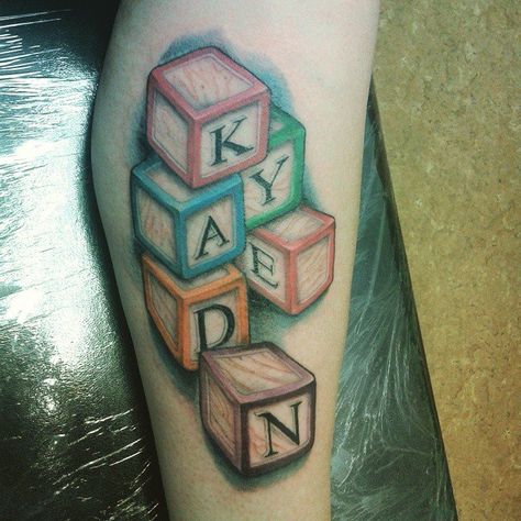 Building Blocks Tattoo, Blocks Tattoo, Diamond Tattoo Designs, Hip Thigh Tattoos, Diamond Tattoos, Name Tattoo Designs, Thigh Tattoos Women, Ink Master, Education Activities