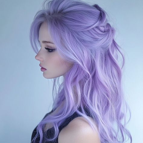 40 Stunning Pastel Purple Hair Ideas - Hair Guru Amethyst Purple Hair, Lilac Hair Aesthetic, Lavender Hair Short, Lavender Hair Pastel, Purple Pastel Hair, Lavender Purple Hair, Pastel Lilac Hair, Pastel Lavender Hair, Silver Purple Hair