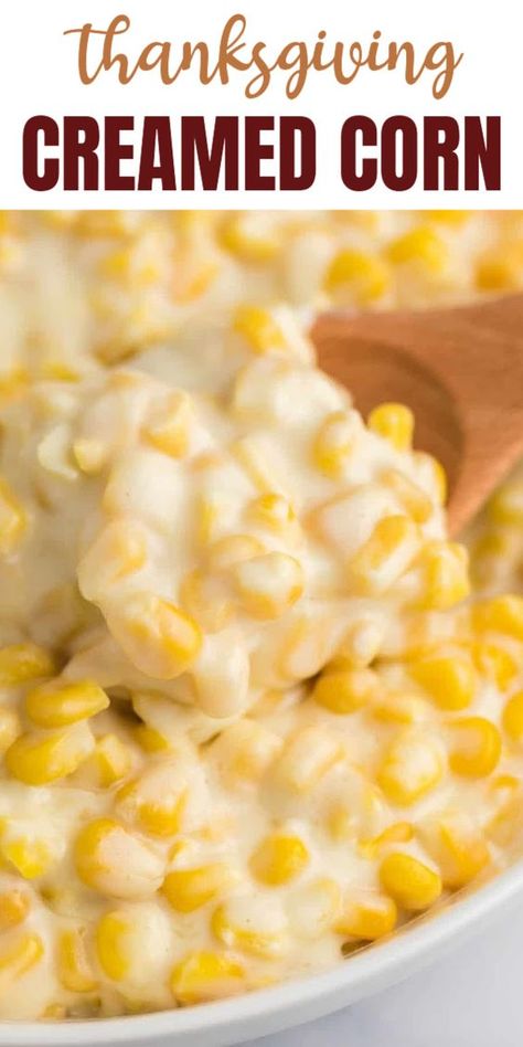 Creamed Corn Recipe With Cream Cheese, Homemade Creamed Corn, Corn Side, Homemade Cream Corn, Corn Recipes Side Dishes, Cream Cheese Corn, Corn Side Dish, Creamed Corn Recipes, Cream Corn