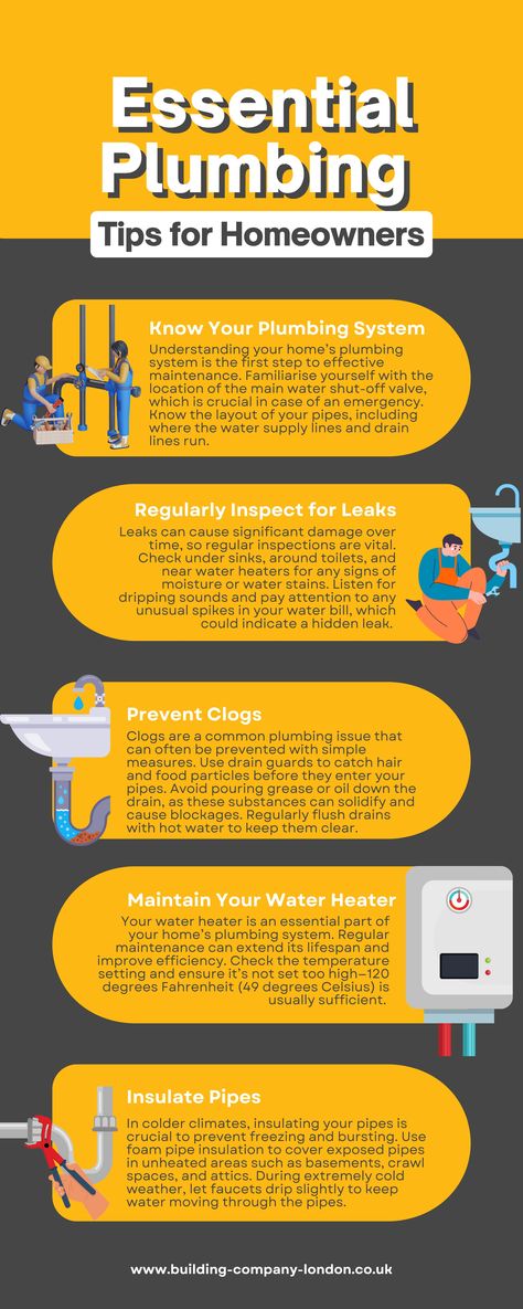 Understanding basic plumbing can save you time, money, and stress as a homeowner. While some plumbing issues require professional help, there are many tasks and preventative measures you can handle on your own.

#PlumbingTips
#PlumbingSystem
#BuildingCompany Basic Plumbing, Handyman Services, Plumbing System, Professional Help, Building Companies, Save You, Plumbing, Repair, Money