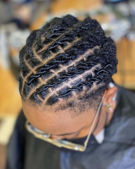 Perfect Black Loc Twists Updo Loc Rope Twists, Threaded Hairstyles, Short Loc Styles For Women Updo, Loc Twists, Riley Curry, Locs Short, Short Dreadlocks, Dreadlocks Hair Care, Short Loc Styles