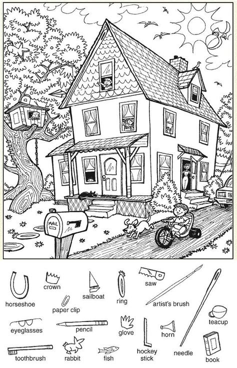 Hidden Pictures Printables, Hidden Pics, Hidden Picture Games, Highlights Hidden Pictures, Hidden Object Puzzles, Find The Hidden Objects, Hidden Picture Puzzles, Mazes For Kids, Hidden Pictures