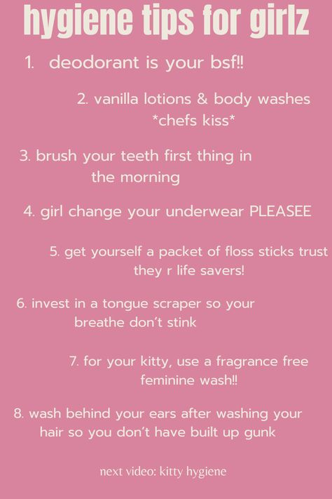 always reach out if you need help figuring out ways to care for you and your body!! #femininehygiene #beauty #hygiene #tips #pink Hygiene Tips Feminine, Female Tips, Feminine Tips, Female Hygiene, Health And Hygiene, School Goals, Feminine Wash, Hygiene Tips, Black Glamour