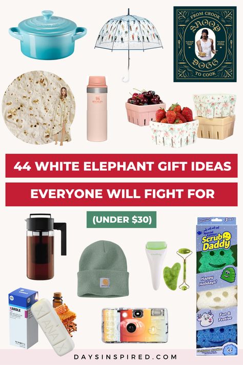 White Elephant Games, White Elephant Gift Exchange Ideas Funny, Work White Elephant, Office White Elephant, Elephant Gifts Christmas, Work Gift Exchange, White Elephant Christmas, White Elephant Gift Ideas, Elephant Gift Ideas