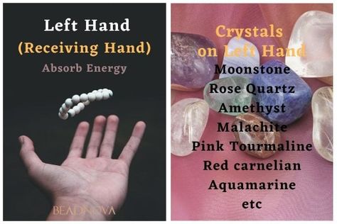 Which Hand To Wear Crystals, Crystal Wrapping, Bracelet Meaning, Crystal Healing Chart, Black Tourmaline Bracelet, Jump Ring Jewelry, Woo Woo, Bracelets With Meaning, Crystals Healing Properties