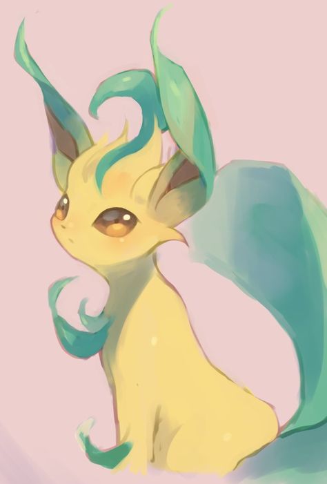 Eevee Family, Green Pokemon, Concept Art Tutorial, Pokémon Stuff, Pokemon Eeveelutions, Eevee Evolutions, Pokemon Eevee, Pokemon Teams, Ghibli Art