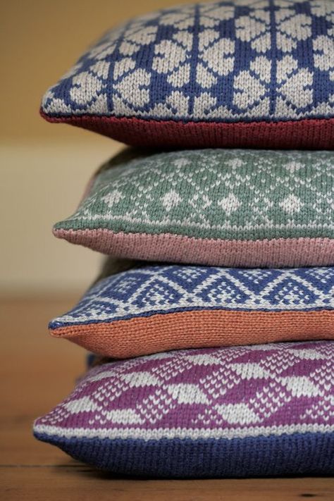 Knitted Cushion Pattern, Knitted Cushion Covers, Crochet Cushion Pattern, Cushion Cover Pattern, Crochet Cushion, Fair Isle Knitting Patterns, Crochet Cushion Cover, Knitted Cushions, Cushion Cover Designs