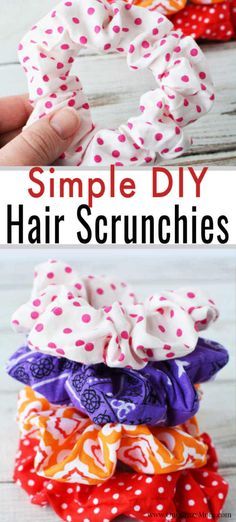 How To Make Scrunchies, Diy Hair Scrunchies, Headband Diy, Scrunchies Diy, Crazy Mom, Beginner Sewing Projects Easy, Diy Simple, Easy Diy Gifts, Beginner Sewing