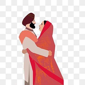 Sikh Couple Illustration, Wedding Hug, Sikh Couple, Wedding Ring Background, Sikh Wedding Invitations Cards, Sikh Wedding Invitation, Cartoon Photos, Wedding Couple Cartoon, Digital Invitations Design