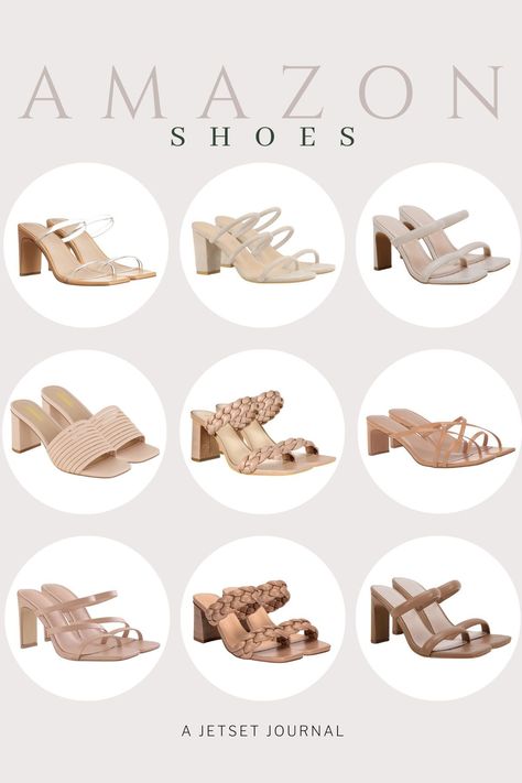 Spring is just around the corner, and that means it’s time to refresh your wardrobe with some trendy footwear. Whether you’re looking for the perfect pair of heels for a special occasion or stylish sandals for everyday wear, Amazon has got you covered. The best part? These fabulous finds can be delivered to your doorstep in no time. So, let’s dive right in and explore the hottest shoe trends of the season! Women's Wardrobe Essentials, Trendy Footwear, Shoes For Spring, Trending Womens Shoes, Strappy Block Heels, Elegant Heels, Shoe Trends, Square Toe Heels, Stylish Sandals