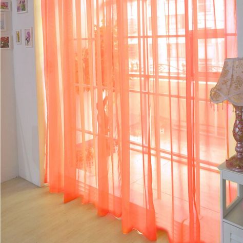 One Allium Way® Solid Color Semi-Sheet Single Curtain Panel | Wayfair Window Net, Door Window Curtain, Romantic Curtains, Curtains Floral, Scarf Valance, Curtain Valances, Curtains Room, Window Balcony, Door Room