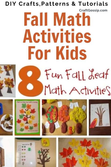 Autumn Maths Activities, Fall Home School Activities, Preschool Fall Math Activities, Fall Math Activities Preschool, Preschool Fall Math, Math Patterns Activities, Leaf Lesson Plans, Leaf Lessons, Homeschooling Schedule