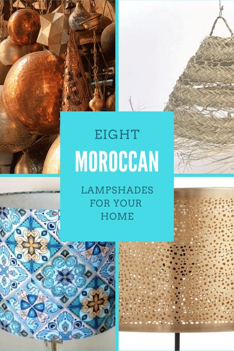 MarocMama - One of the easiest ways to change the look of a home is by adjusting the lighting. Adding a Moroccan lamp shade to a piece that you already have is simple and far more inexpensive than redecorating the entire room. Whether you have a Moroccan lamp or you're adding the shade to different style lamp […] Moroccan Lampshade, Moroccan Pendant Light, Lampshade Makeover, Lamp Makeover, Craft Iron, Small Lamps, Simple Geometric Pattern, Moroccan Lighting, Table Top Lamps