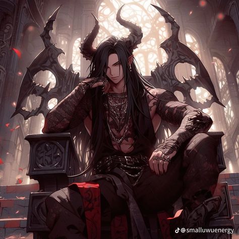 Demon Oc Art Male, Magic People, Shifting Outfits, Demon Prince, Hair Pfp, Castlevania Wallpaper, Rp Characters, Elf Characters, Fantasy Demon