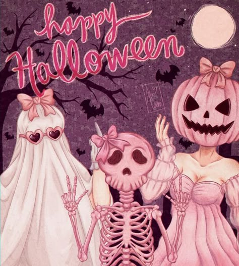 Pink Halloween Wallpaper Vintage, Pink Halloween Aesthetic, Widget Pink, Pink Horror, Halloween Widget, Spooky Pictures, Icon Ig, Pink Witch, Trippy Pictures