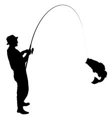 Fishing Silhouette vector art illustration Fisherman Silhouette, Fishing Silhouette, Resipi Kek, Fly Fishing Art, Fish Silhouette, Silhouette Painting, Fish Logo, Silhouette Images, Fish Drawings