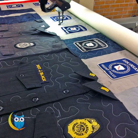 Looking for the perfect gift for the police man or woman in your life? At Night Owl, we can use uniforms, t-shirts, jackets, duffel bags, and more to create a lifelong treasure for your loved ones! Check out nightowltshirtquilts.com to learn more. Police Officer Uniform, Officer Uniform, T Shirt Quilts, Police Uniform, Police Shirts, T Shirt Quilt, Police Gifts, Tshirt Quilt, Owl T Shirt