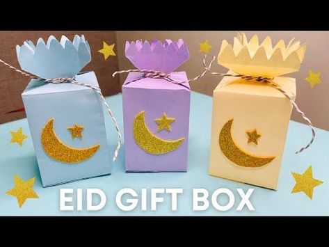 Ramadan Goody Bag Ideas, Ramazan Gift Ideas, Diy Eid Gift Box Ideas, Eid Hampers For Kids, Eid Envelopes Diy, Ramadan Gift Box Ideas Diy, Eid Gift Box Ideas For Kids, Eid Mubarak Crafts For Kids, Eid Mubarak Craft Ideas