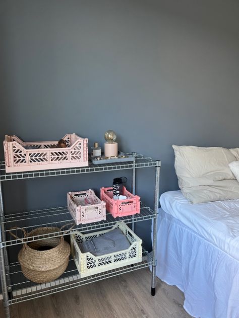 Ikea Omar, Crystal Room, Flat Decor, Uni Room, Bedroom Deco, Loft Room, Metal Shelf, Cute Bedroom Decor, Room Makeover Inspiration