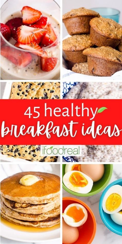 Here you will find 45 quick and easy healthy breakfast ideas that will make you feel full until lunch time. If you struggle with "What's for breakfast?" or often make unhealthy choices, these breakfast on the go recipes will help. Healthy Quick Breakfast Ideas On The Go Low Carb, Heart Healthy Breakfast On The Go, Healthy Quick Breakfast Ideas Make Ahead, Quick Grab And Go Breakfast Healthy, Lowfat Breakfast Ideas Easy, Make Ahead Breakfast Low Calorie, Whole Food Breakfast, Breakfast Healthy Recipes, Quick Easy Healthy Breakfast