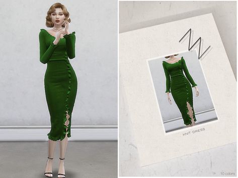 Sims 4 Dresses Cc, Sims 4 Dresses, Studded Dress, Leather Skirts, 4 Dresses, Bare Shoulders, Sims 4 Clothing, Maxis Match, The Sims Resource